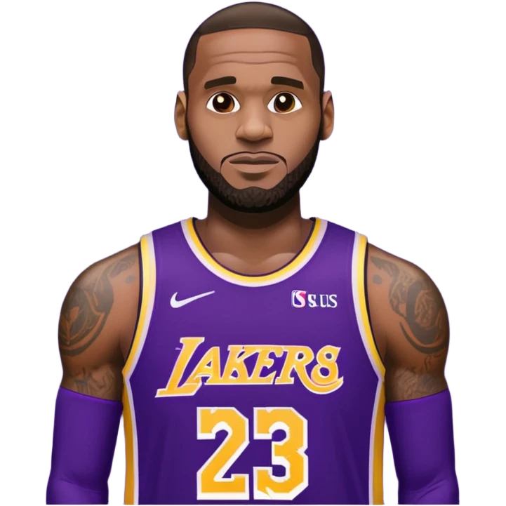 LeBron James in a lakers jersey number 23 emoji