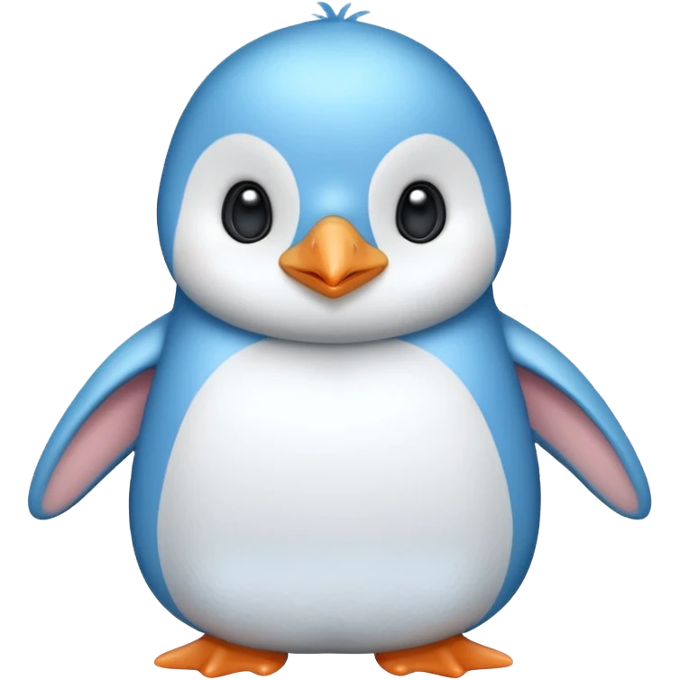 make a light blue penguin emoji
