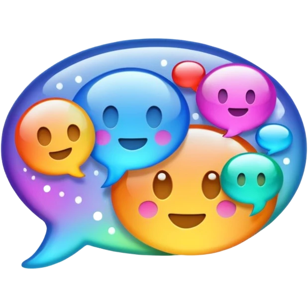 speech bubble with sparkles inside emoji