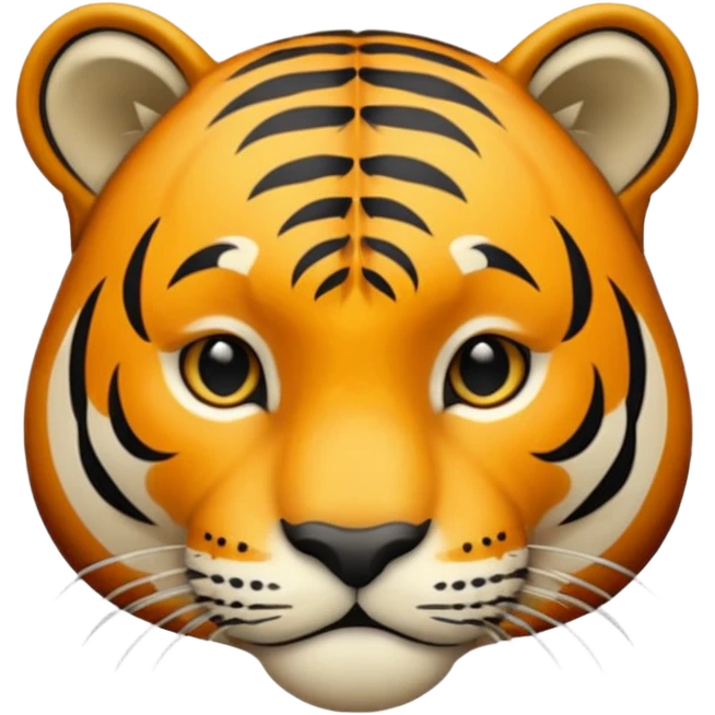 Tigre com listras bege e pele preta emoji
