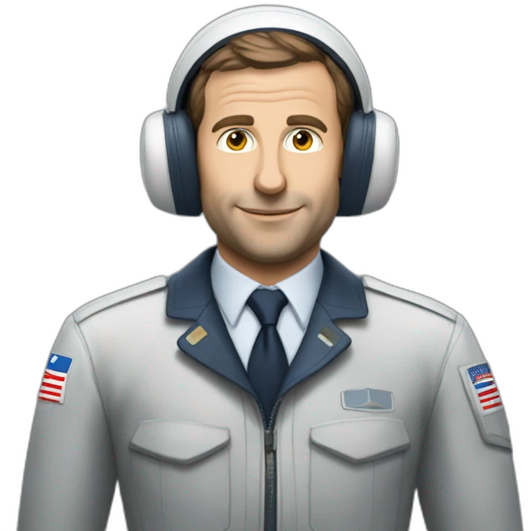 Macron pilote d'avion emoji