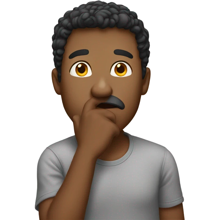 the guy put his hand over his mouth emoji