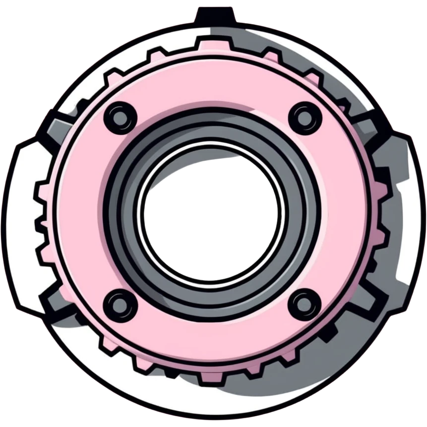 Pink setting gear emoji