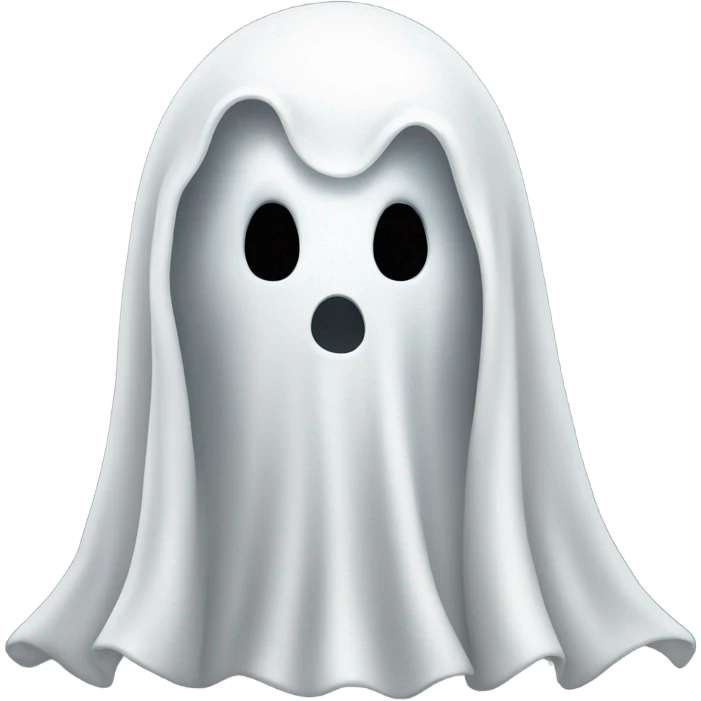 White ghost but with a point where his head is emoji