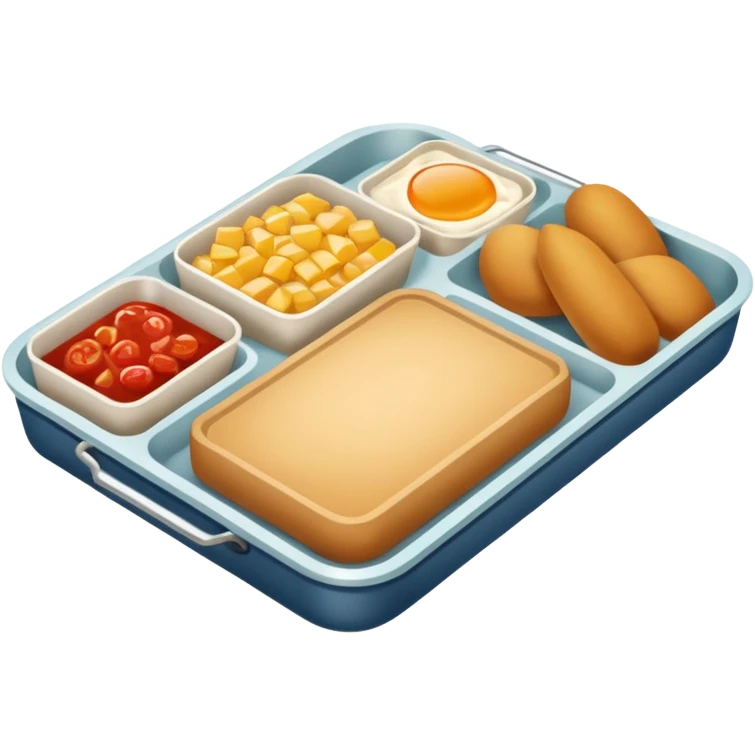 rectangle tray meal emoji