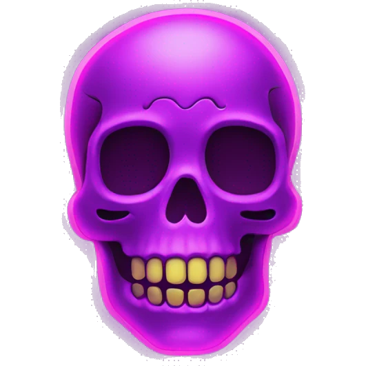 Calavera neon emoji