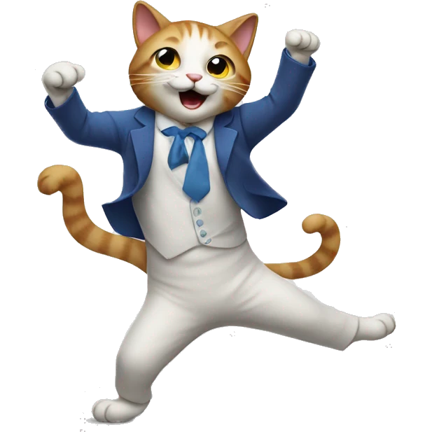 A cat dancing  emoji