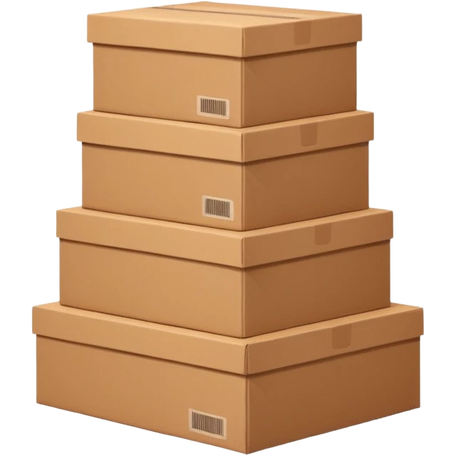 gigantic pile of cardboard boxes emoji