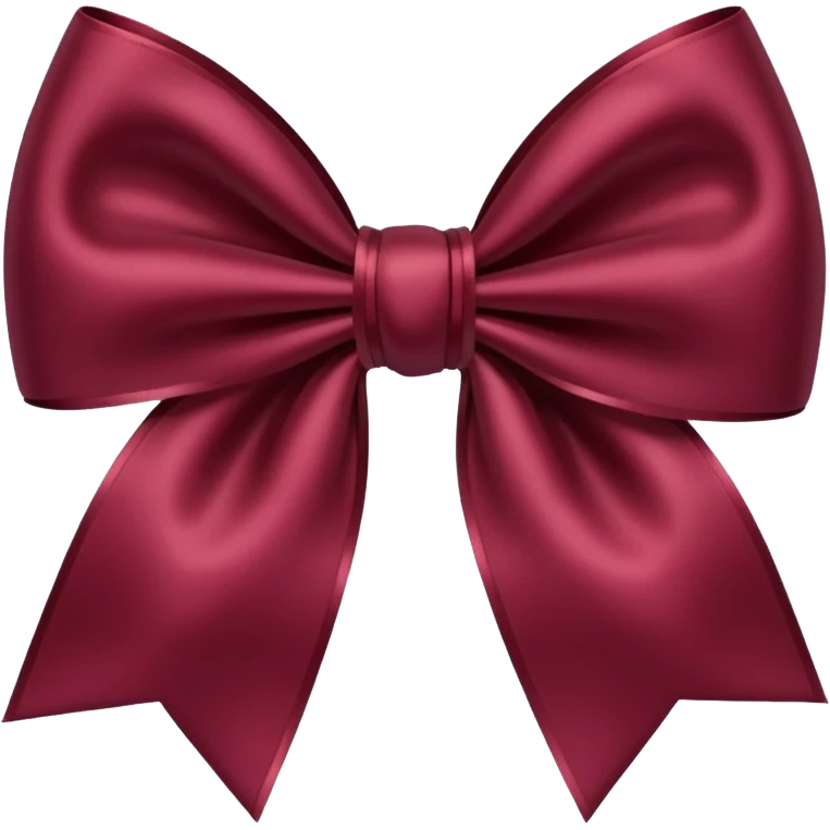 burgundy bow emoji