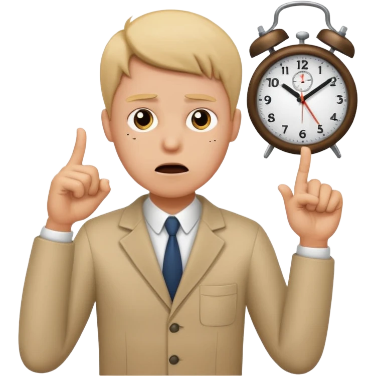 Emoji saying now maybe a clock and ur pointing at it like times up maybe emoji