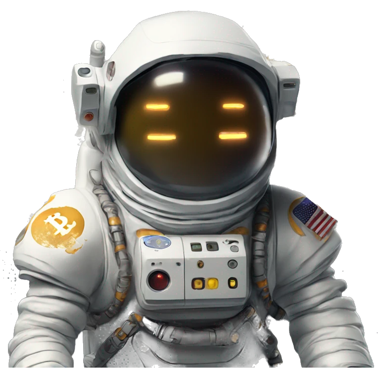 small bitcoin robot moon profit astronaut emoji