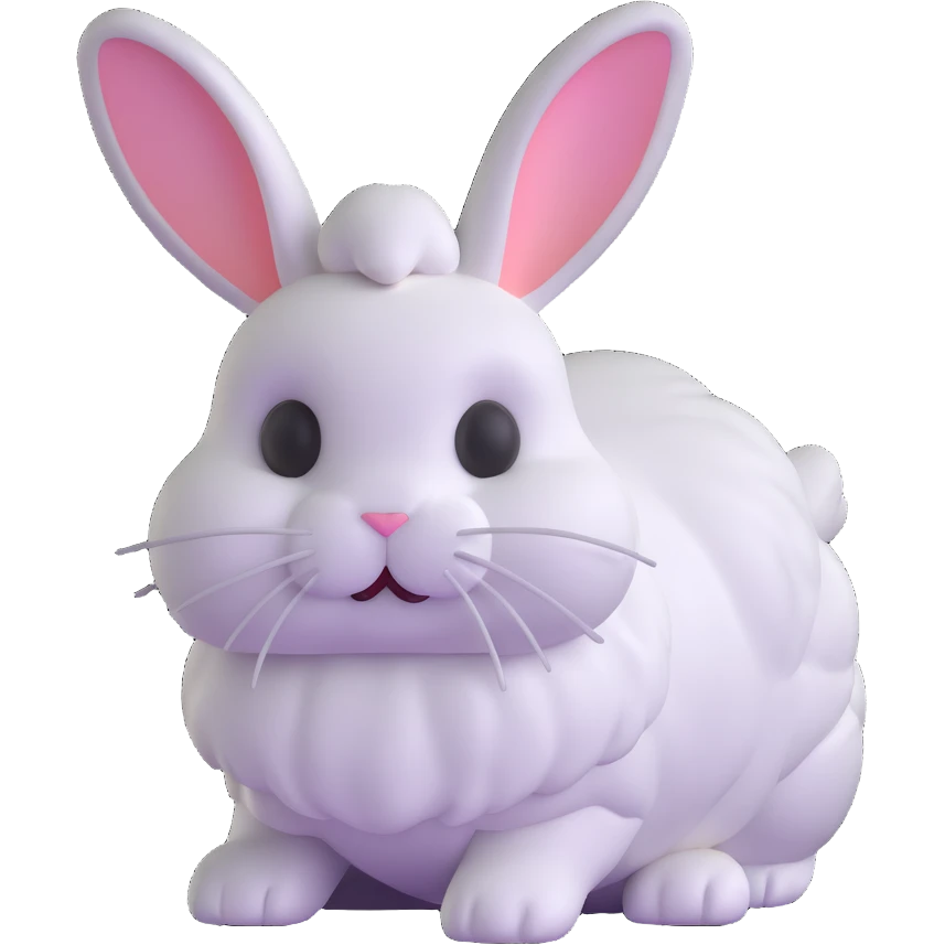 fluffy rabbit lapin emoji