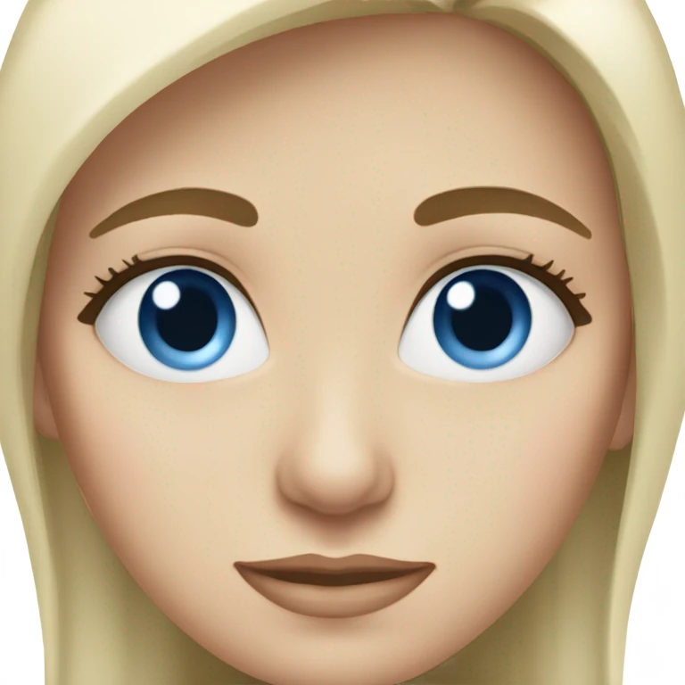 Blue eyed lady emoji
