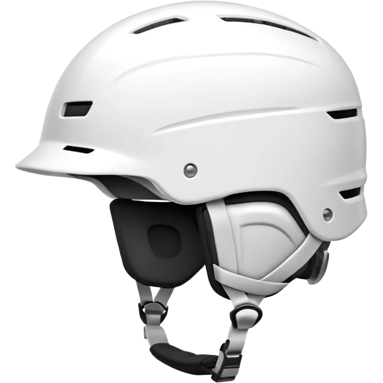 white ski helmet no goggles emoji