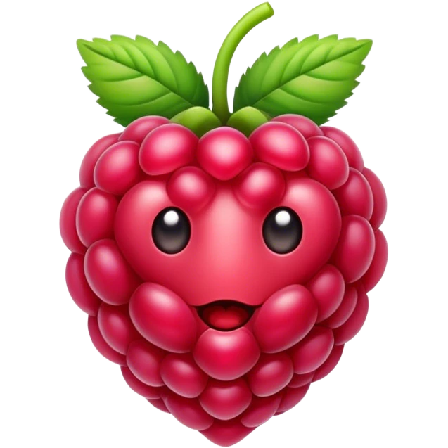 Digital Raspberry emoji