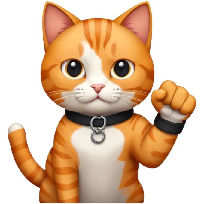 Cat showing unity fist emoji