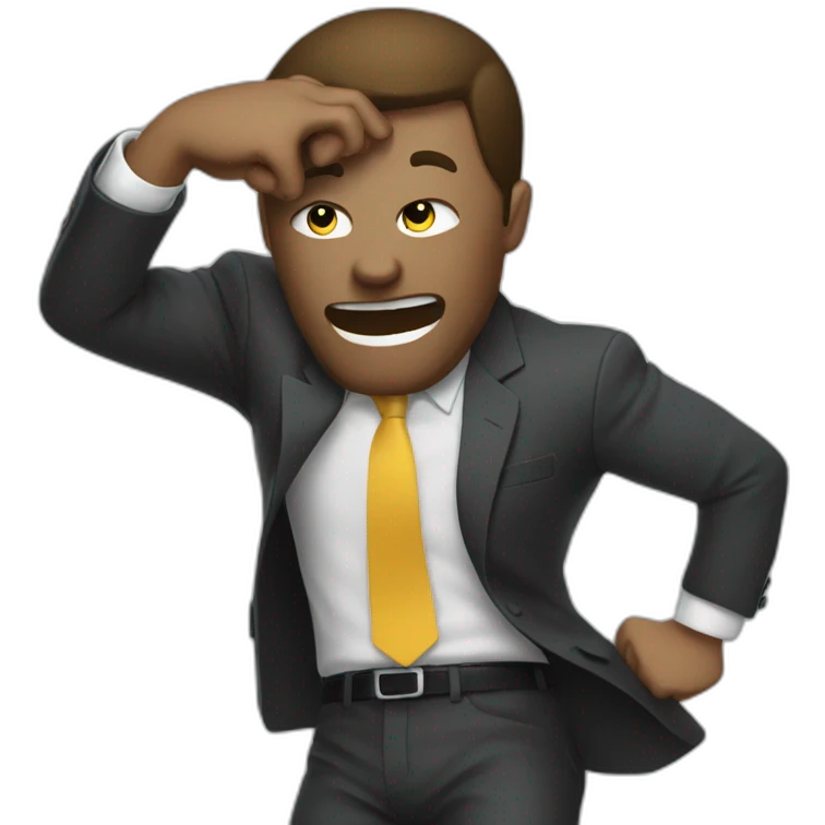 finance bro aggressively dabbing emoji