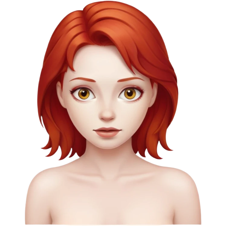 Голая девушка с рыжими волосами  emoji