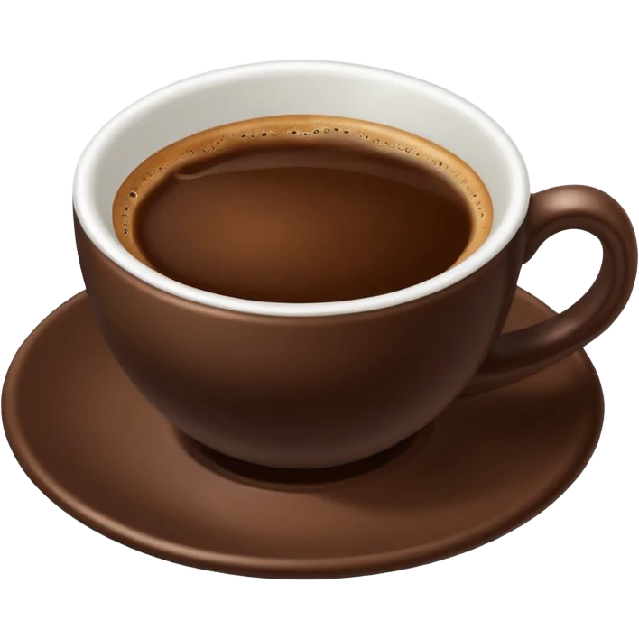 espresso coffee, classic style, small cup, rich brown color, simple and clear design emoji