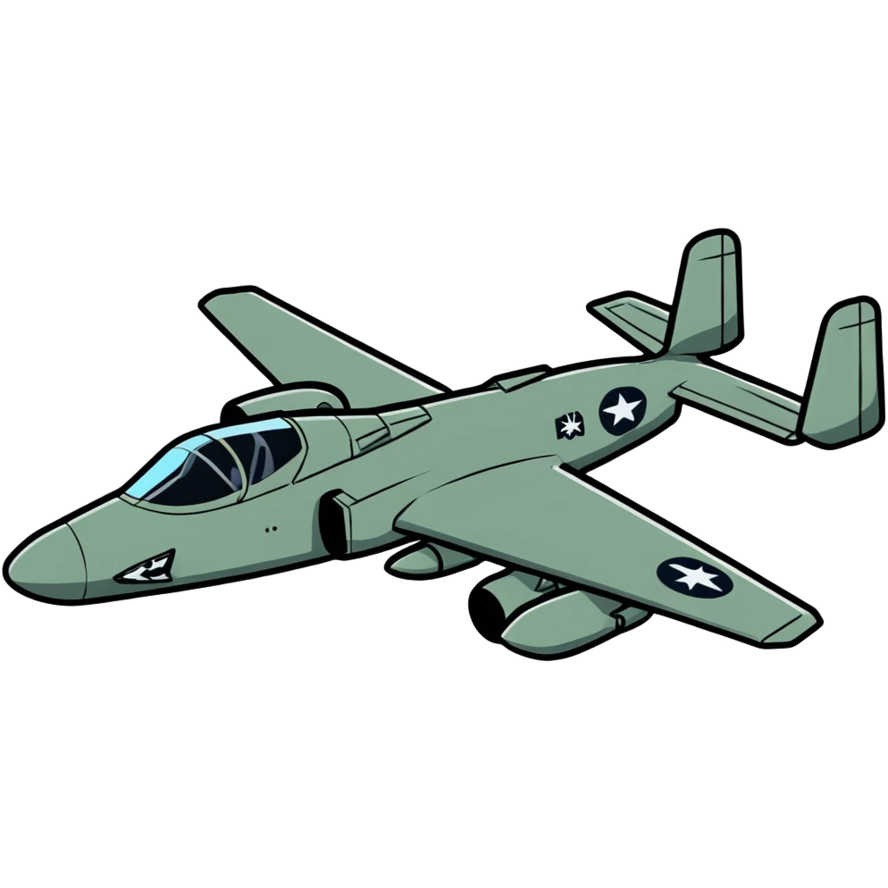 A-10 Warthog attack plane emoji