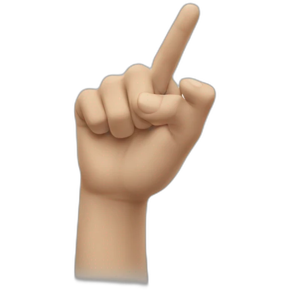  White hand pointing out emoji