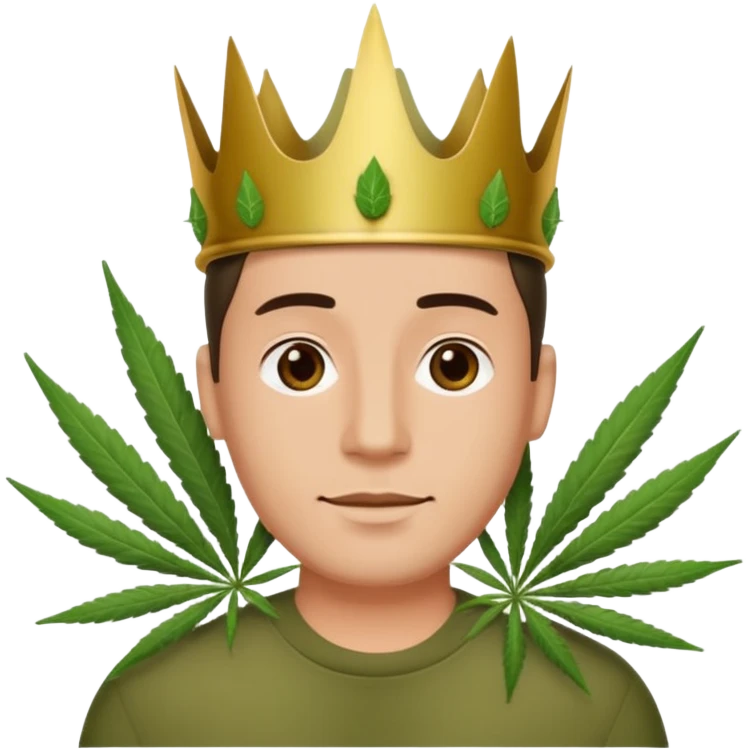 Weed king emoji