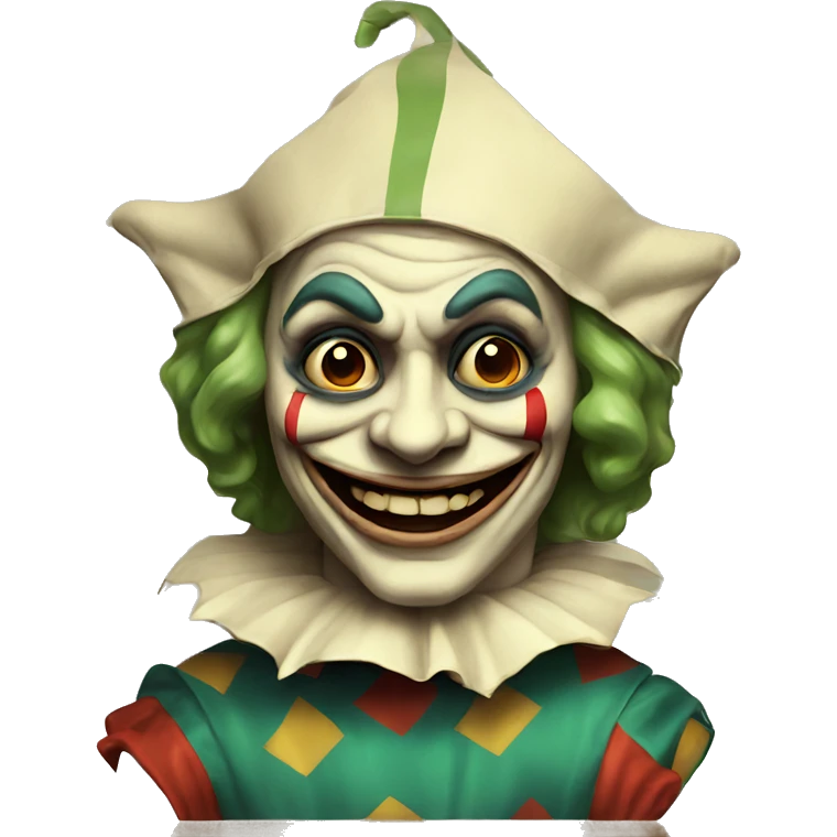 vintage scary jester  emoji