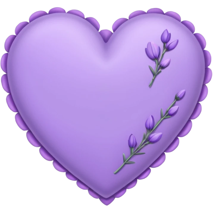 lavender flower purple heart emoji