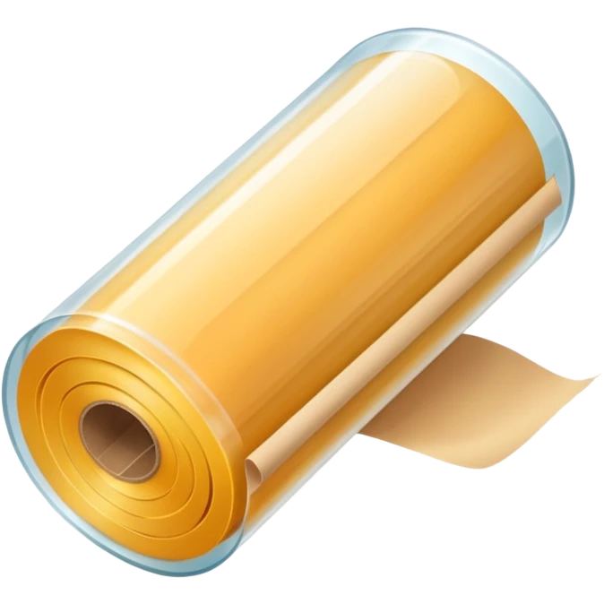 A long roll of transparent film wrapping for food  emoji