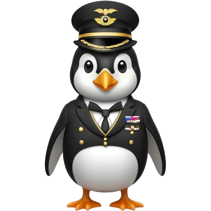 penguin soldier with a monacle emoji