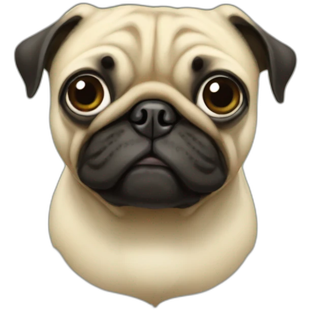 Pug with frog legs emoji