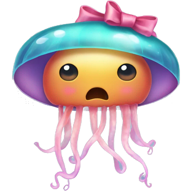 Jellyfish with a bow emoji