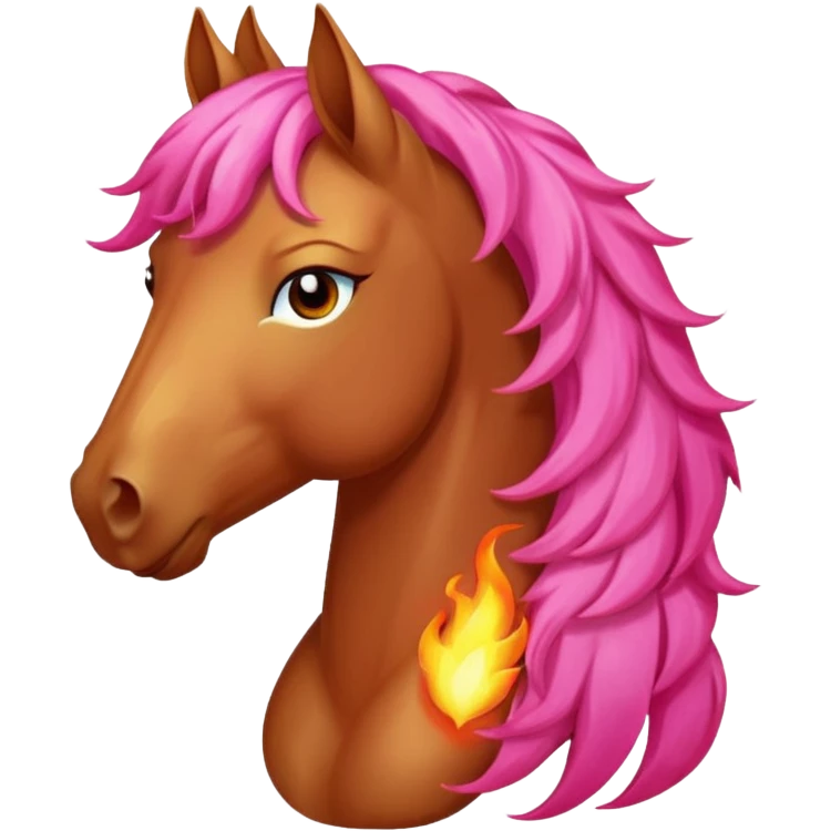 pink fire horse  emoji