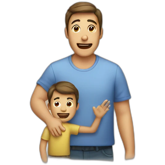 Man hearing a son emoji