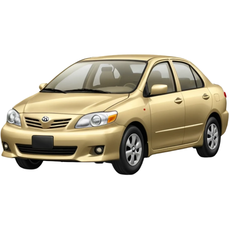 Golden Gray Corolla 2003 Car Emoji emoji