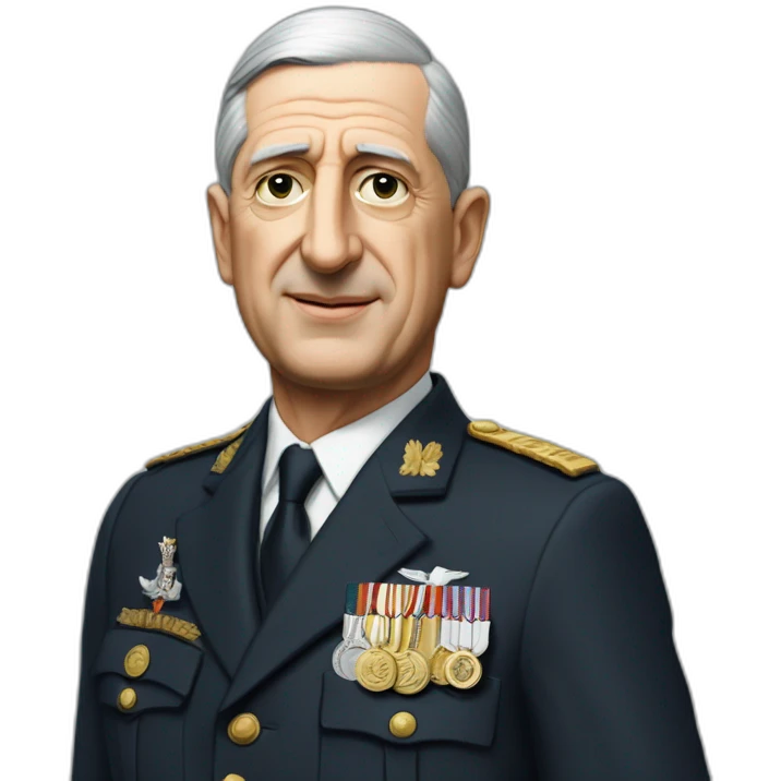 Charles de gaulle 2023 en blazer sans medaille emoji