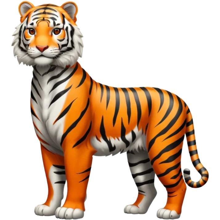 White tiger fullbody emoji