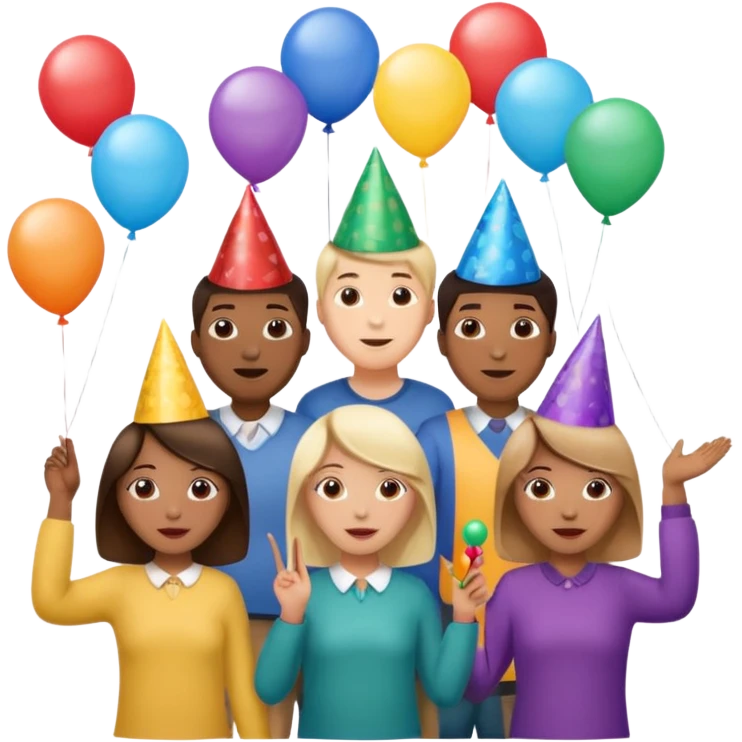 The word hide your girlfriends and party balloons multicolored emoji