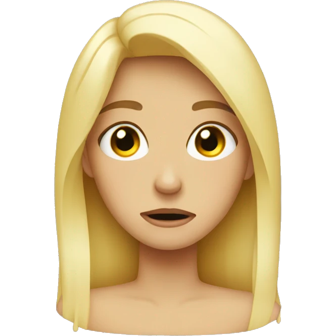 blonde crying tears emoji