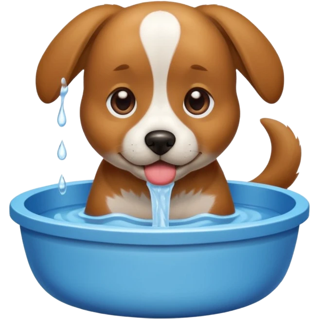 Dog, water bowl emoji