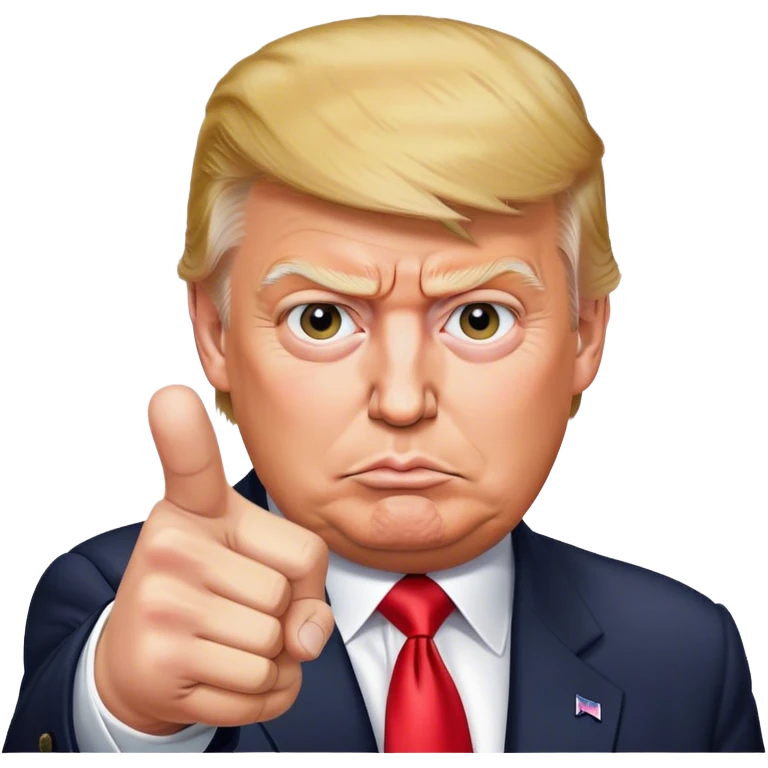 Donald Trump points his finger at the camera emoji