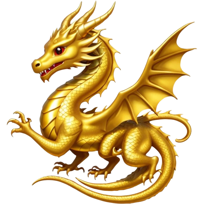 make a gold dragon circling this symbol 滅 emoji