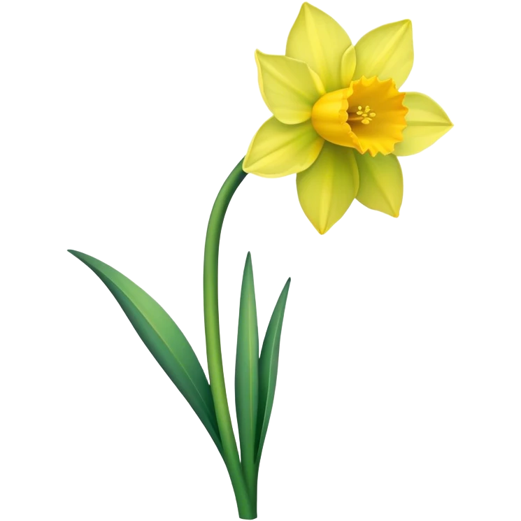 single Daffodil stem emoji