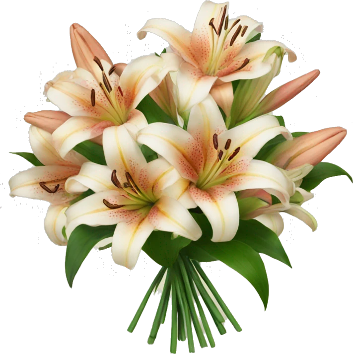 Bouquets of lilies  emoji