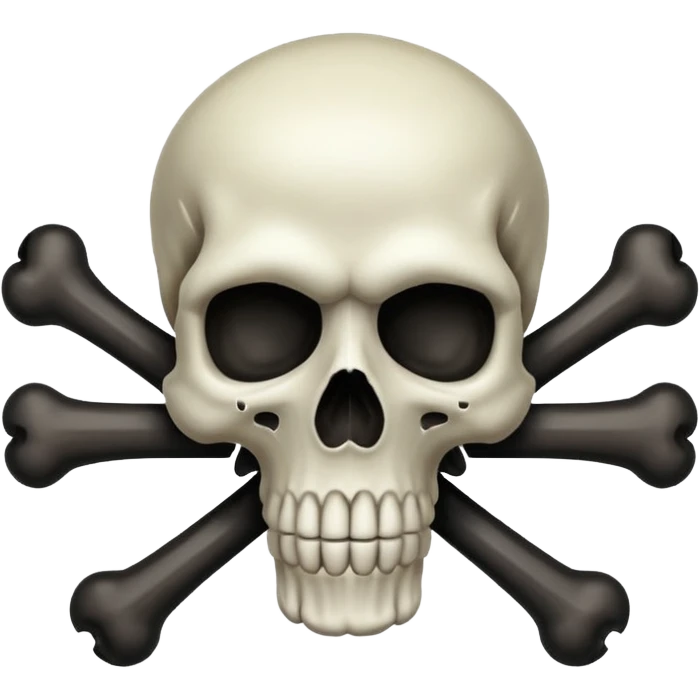 a poisonous cloud of gas, dark swamp color, with an image of a skull and two crossed bones behind the skull emoji