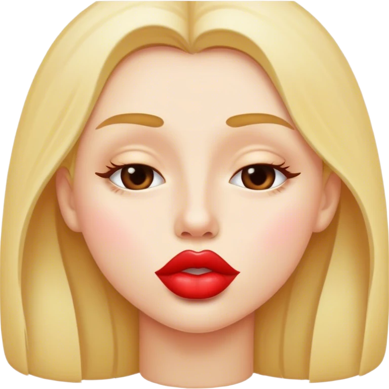 Kissing on lips emoji
