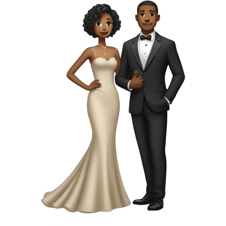 couple in elegant attire emoji