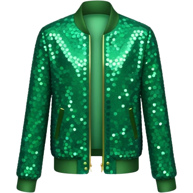 green sparkling jacket emoji