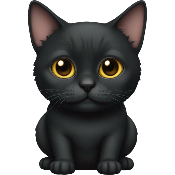 Black munchkin cat emoji