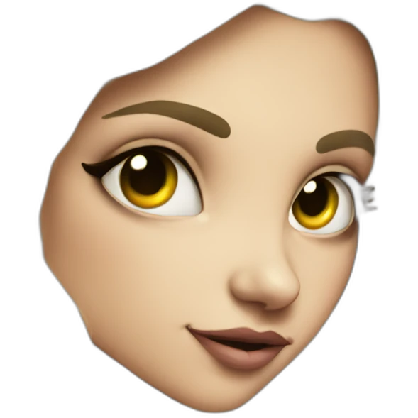 Blondie elf with moon tattoo on face emoji
